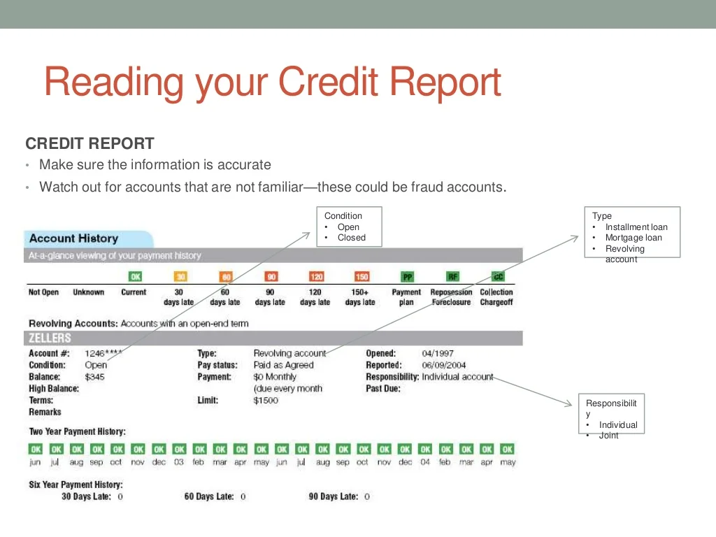 credit report NC showing financial credit score and report analysis